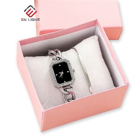 Jual En Ligne Jam Tangan Wanita Model Gelang Rantai Stainless Kotak