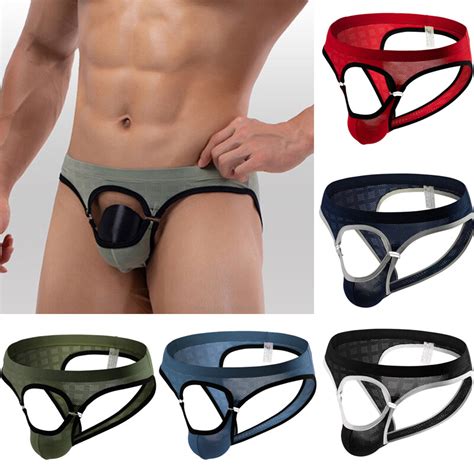 Men Sexy Lingerie Jockstrap Open Front Briefs Underwear Backless Thong G String Ebay
