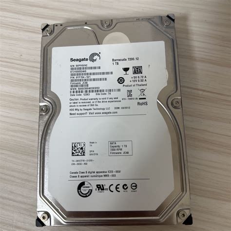 未使用に近いA120 動作保証 使用0時間Seagate HDD ST31000524AS 内蔵ハードディスクHDD 1TB SATA