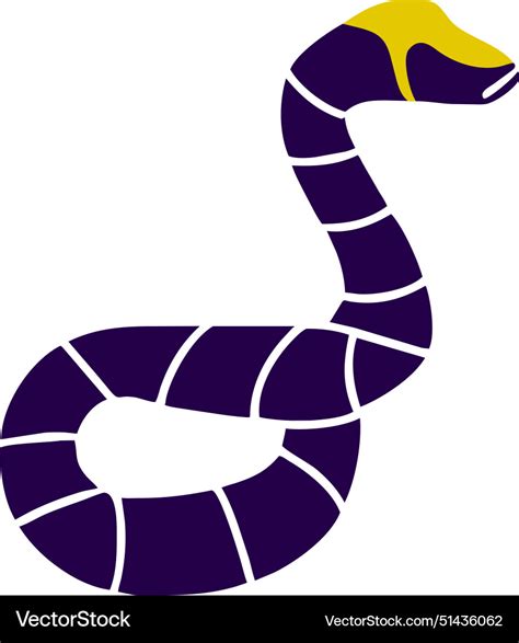 Aesculapian Snake Purple Icon Royalty Free Vector Image