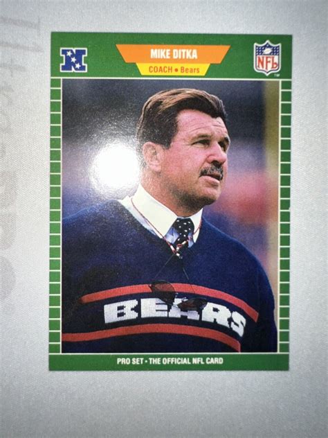 Nfl Pro Set Hall Of Fame Mike Ditka Chicago Bears Ebay