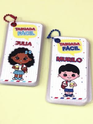 Kit Chaveiros Tabuadas Personalizados Compre Produtos Personalizados