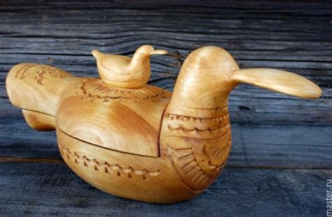 "Утица" солонка / Salt cellar "Duck" | Посуда, Деревянные игрушки, Солонки
