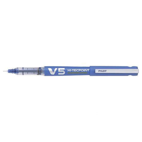 Ролер Pilot V5 Hi-Tecpoint, Презареждащ, 0.5 мм, Син - eMAG.bg