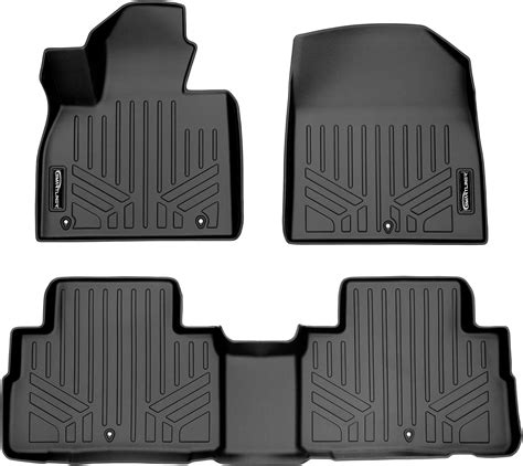 SMARTLINER All Weather Custom Fit Floor Mats 2 Row Liner Set Black