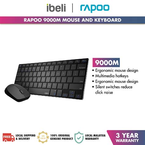 Rapoo M Ultra Slim Silent Multi Mode G Wireless Mouse Bluetooth