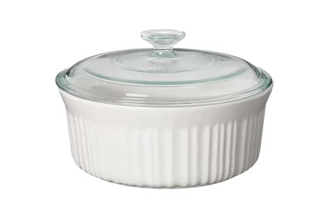 Corningware French White Piece Ceramic Bakeware Set With Lids Chip