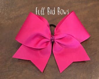 Cheer Bow Hot Pink And Silver Glitter