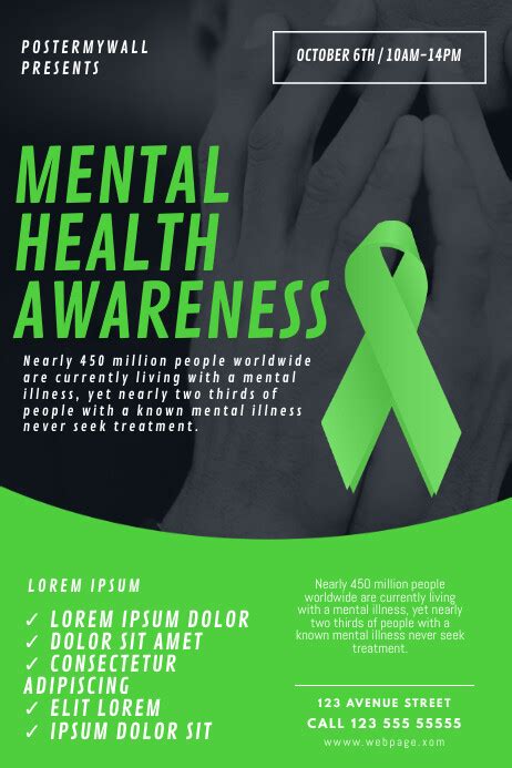 Mental Health Awareness Flyer Template Postermywall