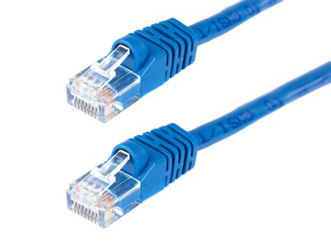 Monoprice Cat E Ft Blue Patch Cable Utp Awg Mhz Pure Bare