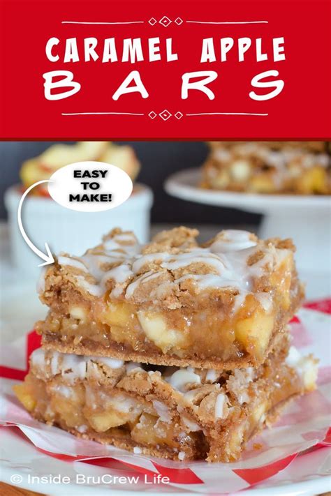 Caramel Apple Bars Inside Brucrew Life Caramel Apple Bars Caramel Apples Caramel Apples Easy