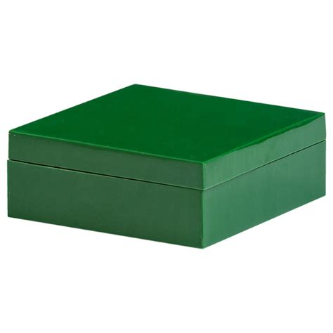 Small Green Resin Box - Mecox Gardens