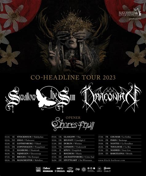 Swallow The Sun Draconian Co Headline Tour April