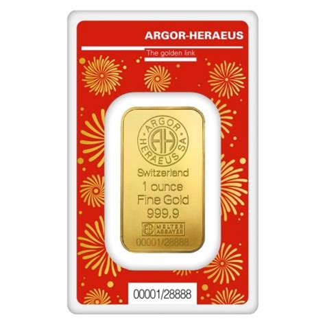 Oz Rok Smoka Z Ota Sztabka Argor Heraeus Gold Invest