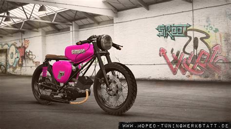 S Pink Retro Racer Simson Extrem Umbau