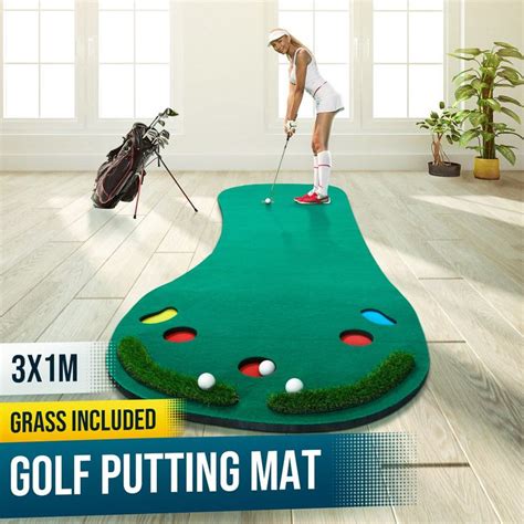 Home Golf Putting Mat Putting Green with Slope Golf Training Course ...