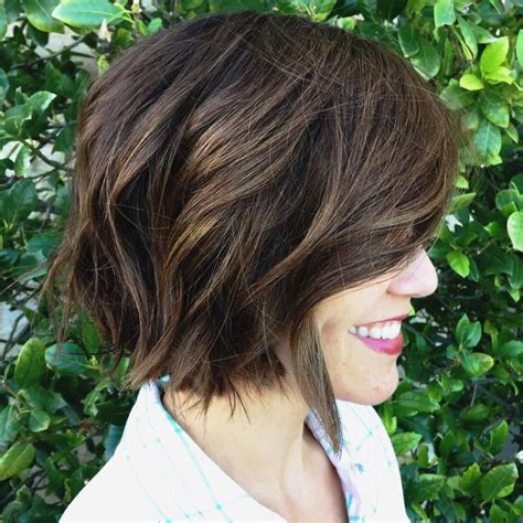 Short Brown Choppy Messy Bob Thick Wavy Hair Natural Wavy Hair Thick