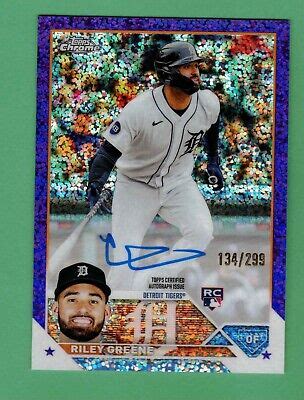 Topps Chrome Riley Greene Auto Purple Speckle Refractor