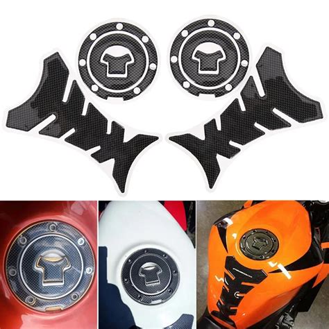 2pcs Motorcycle Moto Gas Fuel Tank Pad Cover Sticker Protector Decal