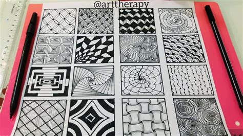 Kolay Zentangle Doodle Desen Ve Izimleri Karakalem Al Malar