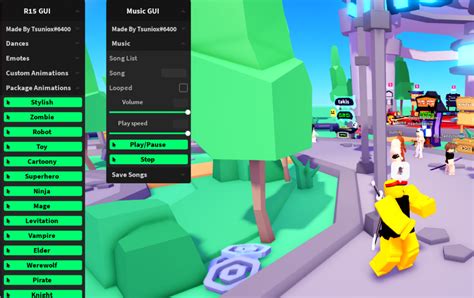 R15 Animation Script GUI FE Roblox Exploit