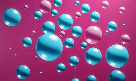 Premium Photo Bubble Gum Bubbles Background Graphic Shiny Pink Blue