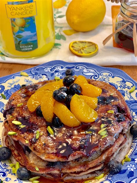 Lemon Blueberry Ricotta Pancakes