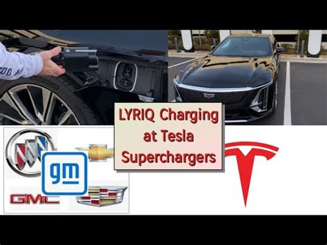 How To Charge A Cadillac LYRIQ At A Tesla Supercharger YouTube