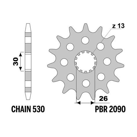 Pignone PBR Z17 Denti Passo 530 Triumph Daytona Trophy Trident 900