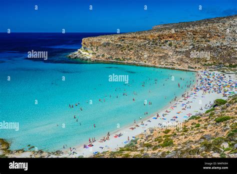 Italy Sicily Lampedusa Island Rabbit Beach Stock Photo Alamy