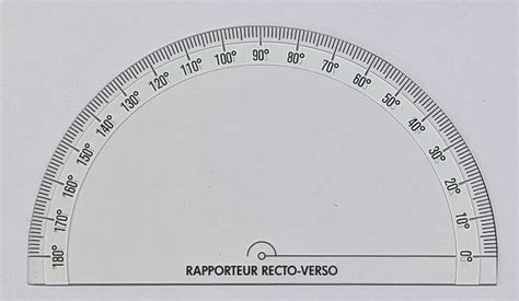 Le Rapporteur Recto Verso Au Fil Des Maths