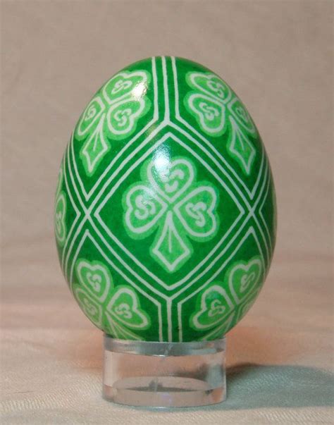 Infinity Knot Celtric Shamrock Duck Pysanka Irish Themed Pysanky