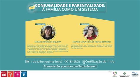 Palestra Conjugalidade E Parentalidade A Fam Lia Como Um Sistema Youtube