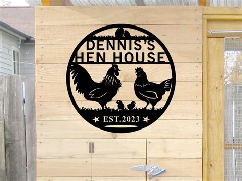 Custom Metal Chicken Coop Sign Custom Metal Chicken Sign Custom Metal