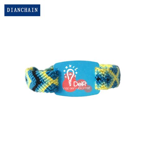 Hf Rfid Label Disposable Smart Wearable Fabric Bracelet Woven Pvc Cards