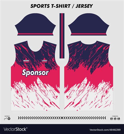 T-shirt sport design sublimation jersey Royalty Free Vector