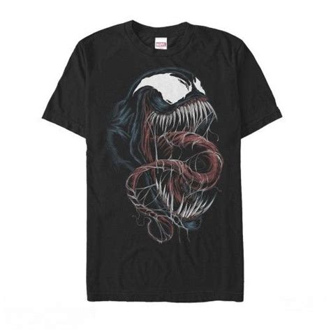 Marvel Mens Venom Close Up T Shirt Black Venom T Shirt Marvel Venom