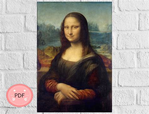 Mona Lisa Cross Stitch Pattern , Pdf , Instant Download , Leonardo Da ...