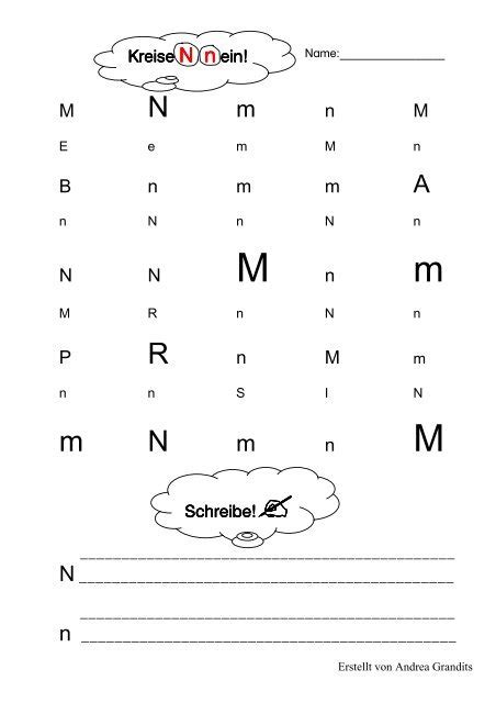 Buchstaben Erkennen Und Einkreisen PDF Datei Member