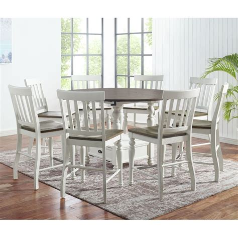 Winston Porter Cashden Counter Height Drop Leaf Solid Wood Dining Set Wayfair