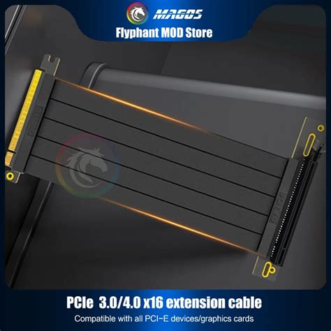 PCIE 4 0 X16 Extens O Placa De V Deo Cabo Riser Blindado Flex Vel 90