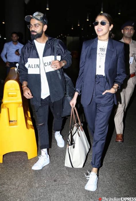 Anushka Sharma And Virat Kohli Ace The Casual Chic Look At Airport