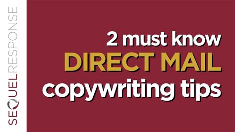 Must Know Direct Mail Copywriting Tips Youtube