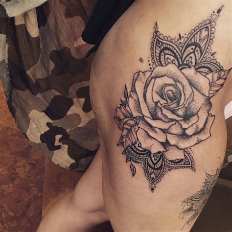 Rose Mandala Tattoo Mandala Tattoo Tattoos Rose Tattoos