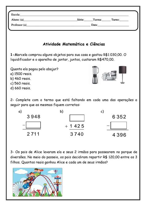 Blog Educa O E Transforma O Atividade Integrada Matem Tica E Ci Ncias