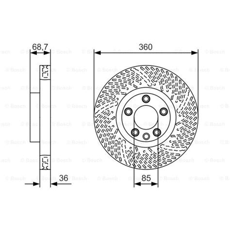 Bremsscheibe BOSCH 0 986 479 B13 vorne belüftet hochkarbonisiert 1