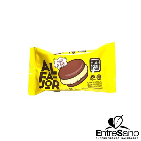 ALFAJOR MANI CHOCO S TACC 50gr NutriRaw Entresano