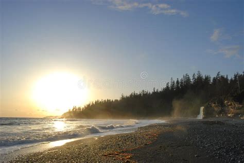 A West Coast Sunset Near Tsusiat Falls On The West Coast Trail