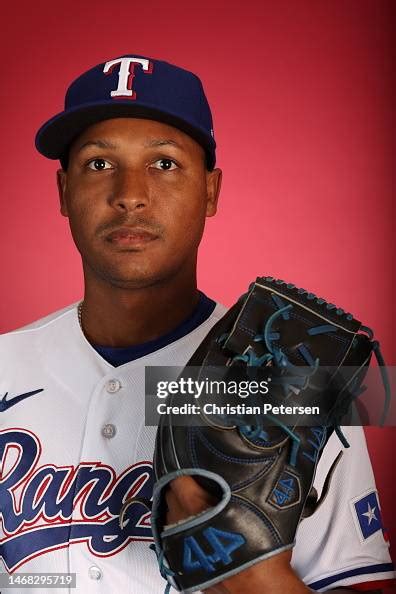 Pitcher Jose Leclerc of the Texas Rangers poses for a portrait during ...