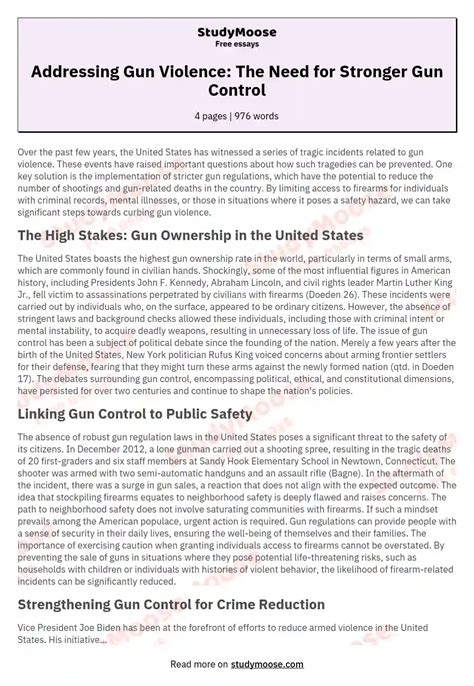 Gun Control Problems And Solutions Essays Gun Control Problem